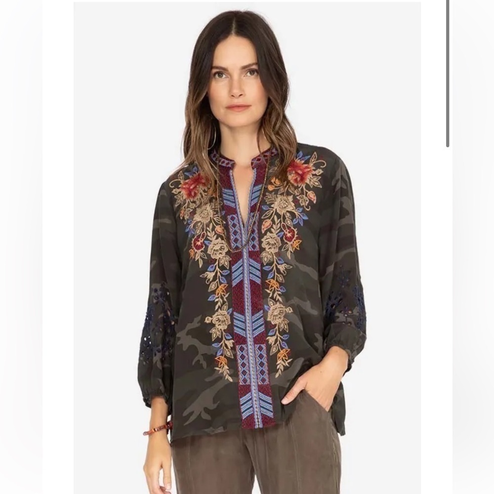 Johnny Was Mona Effortless Swing Blouse